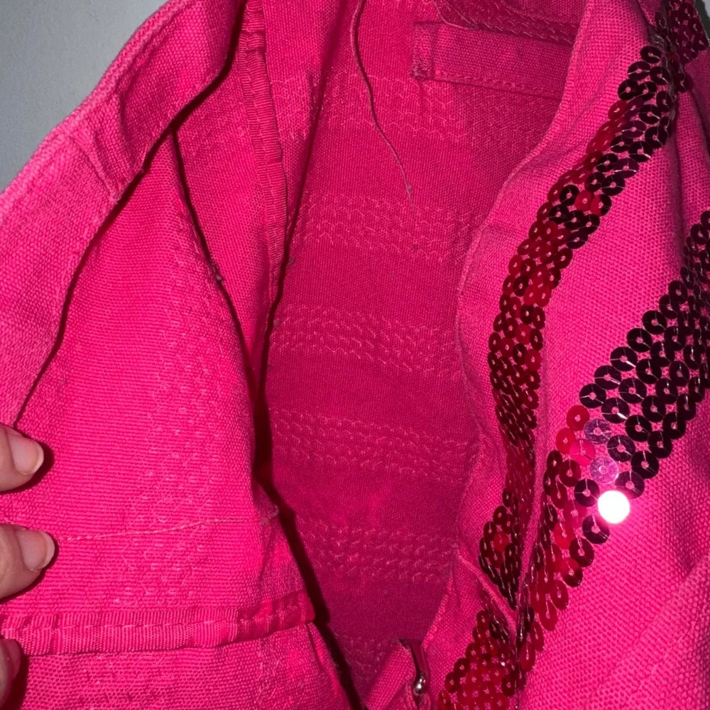 Victoria's Secret 2012 Black Friday Pink Sequin Tote Bag Y2K Vintage VS